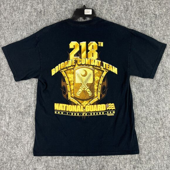 Army National Gaurd Shirt Mens Large 218th Brigade Combat Team Military Infantry - Picture 1 of 10